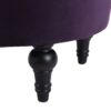 Dawn - Tufted Round Ottoman Nailhead Accents - Purple - Image 5