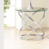 Modern Contemporary Cocktail Table Set - Chrome - Image 6