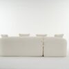 Compression Sofa: Combining Chaise Longue With 3 Seater, Wood Grain Chenille Fabric, Full Sponge Compression Sofa, Combined Sofa With 4 Pillows For Living / Home Furniture / Apartment - White - Image 24