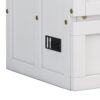 Full Solid Pine Murphy Bed Chest With Charging Station And Large Storage Drawer For Home Office Or Small Room - White / Walnut - Image 8