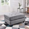 Stylish Contemporary Ottoman For Every Space - Gray - Image 5