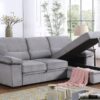 Kipling - Reversible Sleeper Sectional Sofa Chaise - Gray - Image 8