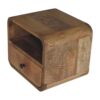 Extra Mini Wall Mounted Curved Nightstand With Open Slot - Brown - Image 3