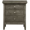 3 Drawer Nightstand - Gray - Image 2
