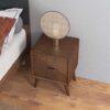 Alexandra - Night Stand With 2 Drawers - Walnut Brown - Image 4