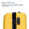 3 Piece Luggage Sets Lightweight Suitcase With Two Hooks, Spinner Wheels, Tsa Lock, (20/24/28) - Yellow - Image 15
