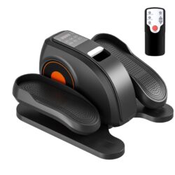 Under Desk Elliptical Machine, Quiet & Portable Electric Seated Pedal Exerciser With Remote Control & Adjustable Speeds - Black