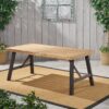 Outdoor Dining Set With 2 Bench And 1 Dining Table - Light Brown - Image 6