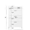 Shaker Shape Door Shoe Rack 3 Doors Shoe Cabinet With 2 Drawers With Open Space For Shoes - Matte White - Image 2