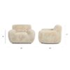 Summit - Faux Sheepskin Overstuffed Arm Chair - Cream Beige - Image 11
