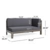 Brava - X Back Right Corner Bench (Set of 2) With Water Resistant Cushions - Dark Gray - Image 2