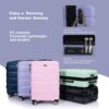 3 Piece Luggage Sets Pc Lightweight & Durable Expandable Suitcase With Two Hooks, Double Spinner Wheels, Tsa Lock, (21/25/29) - Light Purple - Image 6