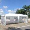 Wedding Party Canopy Tent Outdoor Gazebo With 6 Removable Sidewalls - White - Image 5