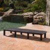 Outdoor Chaise Lounge With Wicker Design And Adjustable Backrest - Brown - Image 4