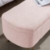 Storage Ottoman Bench For End Of Bed Gold Legs, Modern Gray Faux Fur Entryway Bench Upholstered Padded With Storage For Living Room Bedroom - Pink - Image 19