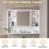 Aluminium Medicine Cabinet Mirror With 3 Colors LED Light And Defogging Function - White - Image 10