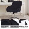 Adjustable Ergonomic Office Chair, Swivel Backrest Seat - Black - Image 10