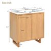 Bathroom Vanity Set With Sink, Combo Cabinet, Bathroom Storage Cabinet, Solid Wood Frame - Burly Wood - Image 18