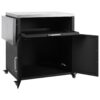 Versatile Outdoor Cabinet With Folding & Expandable Work Surfaces, Ample Storage Space, And Lockable Wheels - Matte Black - Image 14