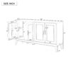 4 Door Sideboard Storage Cabinet With Door Shelf For Living Room And Dining Room, 2 Large Cabinets With Adjustable Shelf - White - Image 2