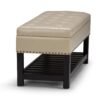 Lomond - Storage Ottoman Bench - Satin Cream - Image 4