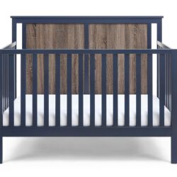 Connelly - 4 In 1 Convertible Crib - Midnight Blue / Vintage Walnut