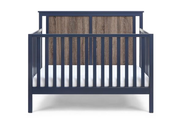 Connelly - 4 In 1 Convertible Crib - Midnight Blue / Vintage Walnut