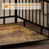 Wooden Dog Crate Furniture With Divider And Storage Drawers For Large Dogs - Rustic Brown - Image 8