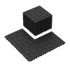 New Stone Texture Patio Deck Tiles, Diy Interlocking Floor Tiles, Easy Installation For Porch Poolside Balcony 12" - Dark Gray - Image 2