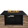 Propane / Gas Outdoor Fire Pit Table With Lid - Black - Image 4
