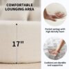 4 Seater Sofa With Chenille Fabric, 30D, 60 Hardness Full Sponge, 4 Pillow For Living Room, Home Furniture Sleeper Sectional Sofa For Apartment - White - Image 10