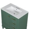 Bathroom Vanity, Modern Bathroom Cabinet With Sink Combo Set, Bathroom Storage Cabinet With A Soft Closing Door And 3 Drawers, Solid Wood Frame - Green - Image 22