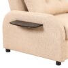 Versatile Pull Out Sofa Sleeper 3 In 1 With Wing Table & USB Charge Linen, Compact Design - Beige - Image 25