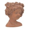 8X4X9" Visage Head Bust Planter, Home Wall Planter - Brown - Image 2