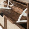 4 Door Shoe Rack, Freestanding Modern Shoe Storage Cabinet, For Entryway - Burly Wood - Image 18
