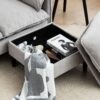 Convertible Combination Sofa, Sofa L Shaped, Sofa With Footstools With Storage Sofa For Living Room, 3 Seater Combination Sofa - Beige - Image 9