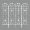 2 Pack Garden Metal Trellis Rustproof Trellis For Climbing Plants Outdoor Flower Support - Cream White - Image 7