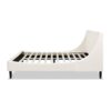 Aspen - Queen Vertical Tufted Modern Headboard Platform Bed Set - Cloud White - Image 4