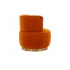 360 Degree Swivel Cuddle Barrel Accent Sofa Chair, Fluffy Round Armchair - Orange - Image 13