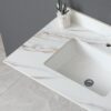 Elegant Vanity Top With Undermount Sink And Backsplash - White Carrara Marble - Image 15