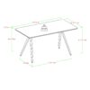 Contemporary V Leg Veneer Dining Table - Dark Walnut - Image 6