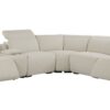 Dayana - Boucle Power Recliner Sectional Sofa For 5 People With Cupholder Console Adjustable Headrest - Beige - Image 3