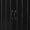 Stylish Bathroom Storage Cabinet With 2 Laundry Baskets And Drawer - Black - Image 21