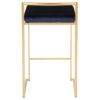Fuji - Contemporary / Glam Stackable Counter Stool (Set of 2) - Gold / Blue - Image 5