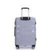 Hardshell Suitcase Double Spinner Wheels Pp Luggage Sets Lightweight Durable Suitcase With Tsa Lock, 3 Piece Set (20/24/28) - Silver - Image 9