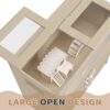 Hamster Cage, Rat Cage Wood With Independent Storage Cabinet, House For Ch" illa With Guinea Pig Hutch And Bridge, Easy View Acrylic Panels, Living Habitat X-Large - Teak - Image 6