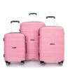 Hardshell Suitcase Spinner Wheels Pp Luggage Sets Lightweight Durable Suitcase With Tsa Lock, 3 Piece Set (20/24/28) - Pink - Image 7
