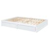 Full Size Daybed With Fence Guardrails And 2 Drawers, Convertible Floor Bed & Daybed - White - Image 10