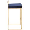 Fuji - Contemporary / Glam Stackable Counter Stool (Set of 2) - Gold / Blue - Image 3