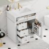 Freestanding 30" Bathroom Vanity With Sink, Soft Closing Door, Tip Out Drawer - White - Image 4
